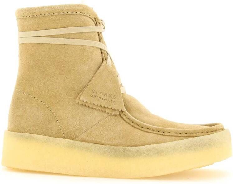Clarks Originals Wallabee Cup veter up enkellaarzen , Beige, Dames