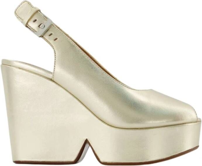 Clergerie Dylan9 sandalen in metallic leer , Grijs, Dames
