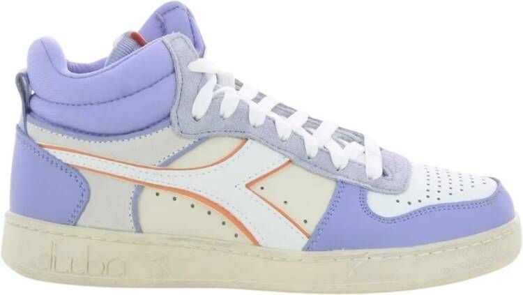 Diadora Damesschoenen Wit Magic Basket Demi , Paars, Dames