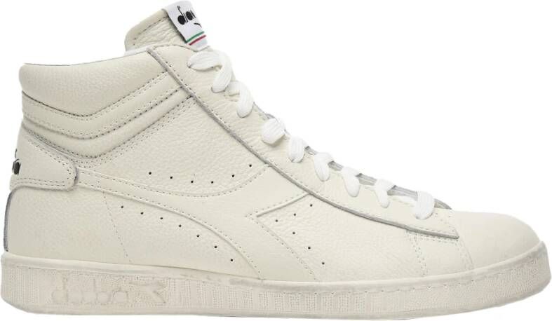 Diadora Witte Hoge Sneaker Game High Waxed Dames