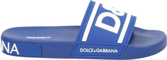 Dolce & Gabbana Ciabatta schuifregelaars , Blauw, Heren