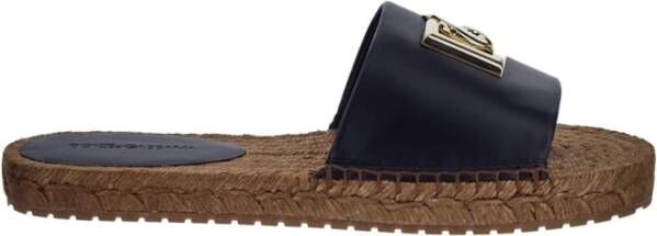Dolce & Gabbana Espadrille Slides , Zwart, Dames