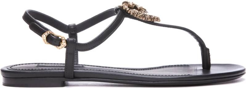 Dolce & Gabbana Flat Sandals , Zwart, Dames
