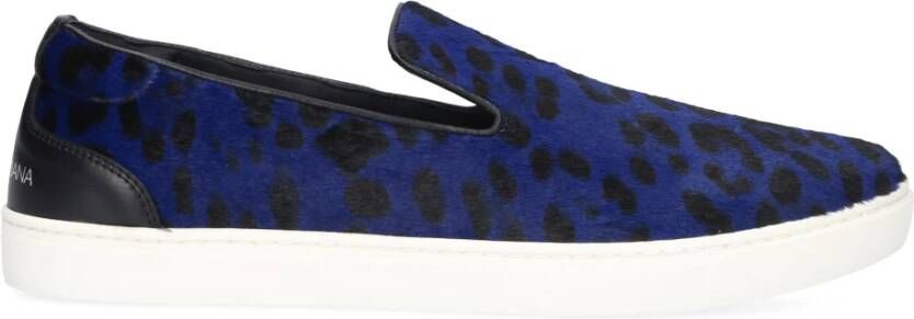 Dolce & Gabbana Glip op sneakers , Blauw, Heren