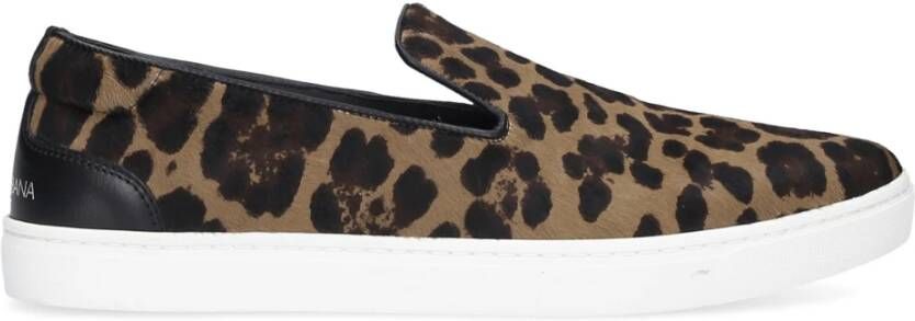 Dolce & Gabbana Glip op sneakers , Bruin, Heren