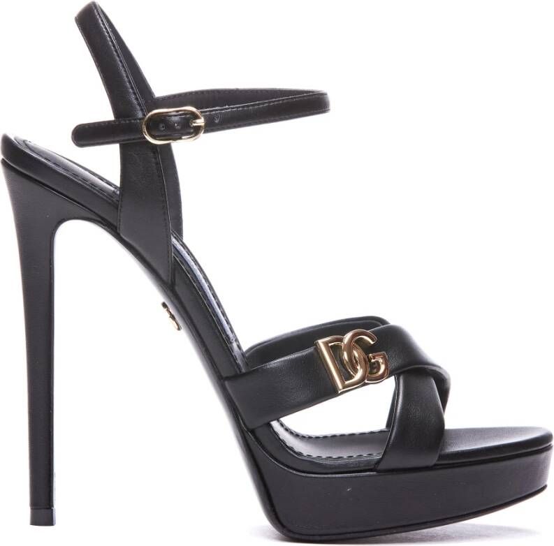 Dolce & Gabbana High Heel Sandals , Zwart, Dames