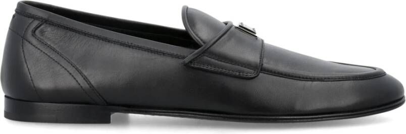 Dolce & Gabbana Men Shoes Closed Black Ss23 , Zwart, Heren