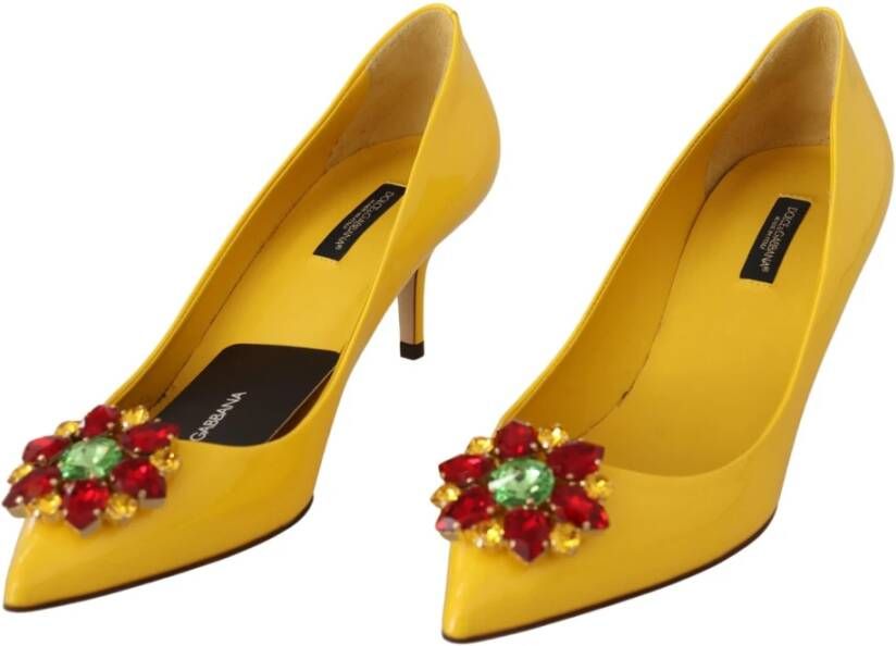 Dolce & Gabbana Pumps With Crystal Detail , Geel, Dames