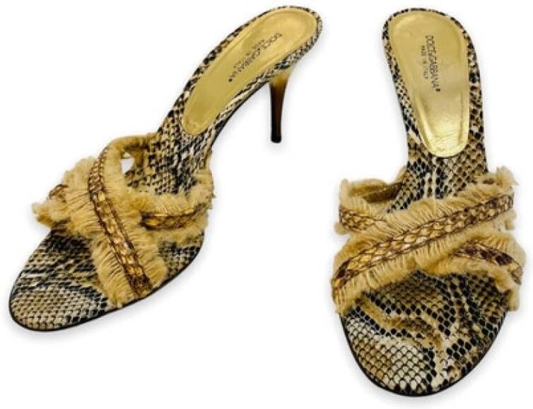 Muilezels Dolce & Gabbana Pre owned, Geel, Dames