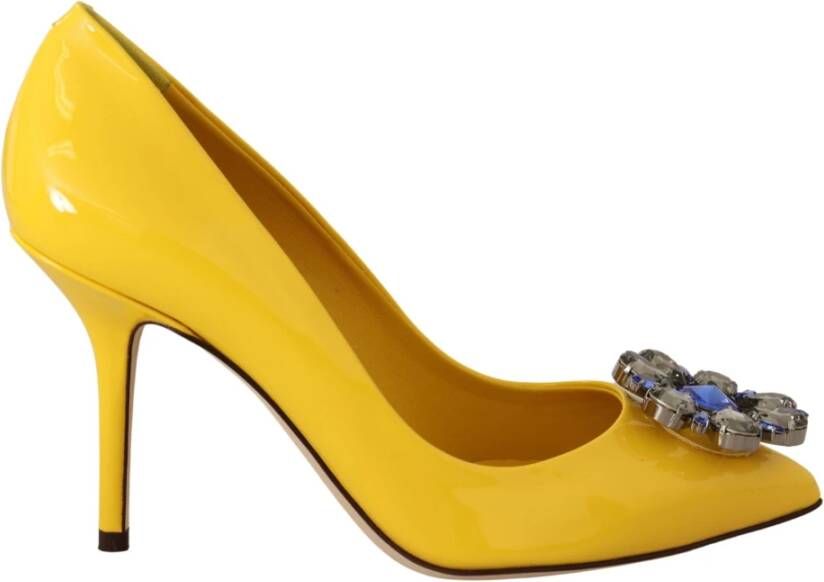 Dolce & Gabbana Pumps With Crystal Flower , Geel, Dames