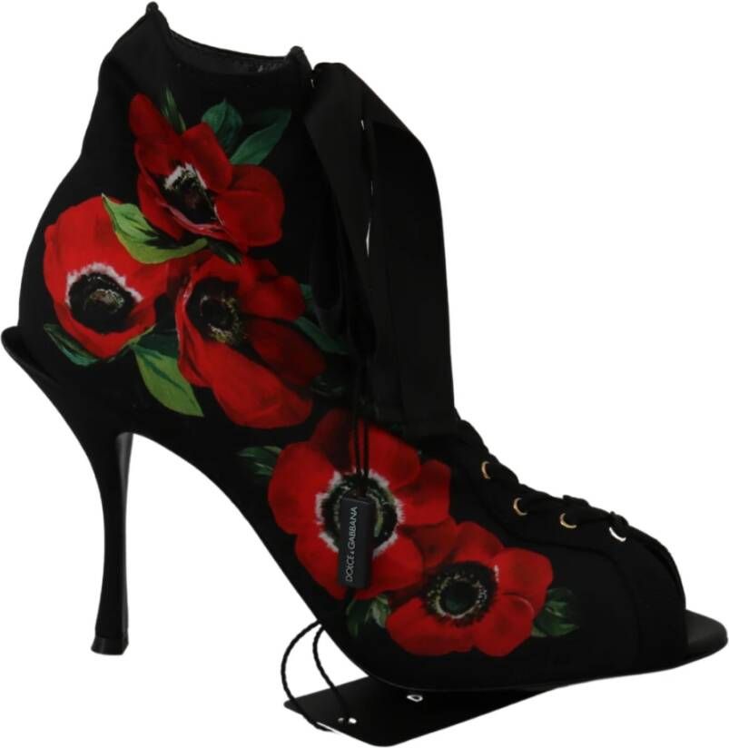 Dolce & Gabbana Roses enkel booties , Rood, Dames