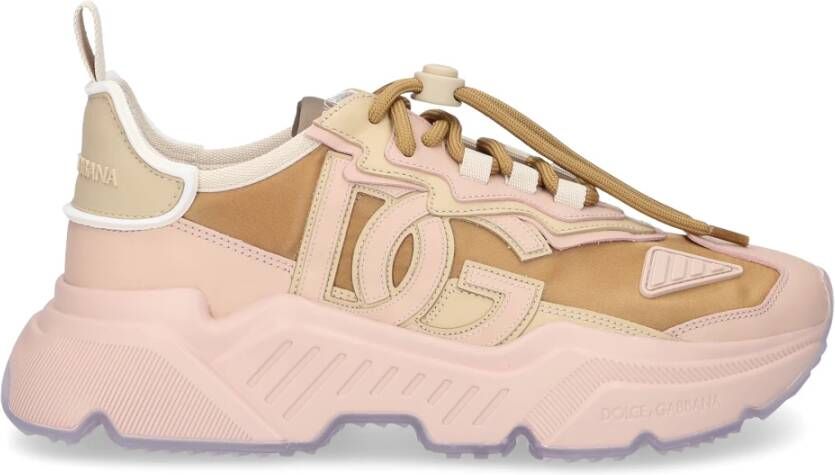 Dolce & Gabbana Sneaker Low Daymaster Veloursleder , Beige, Dames
