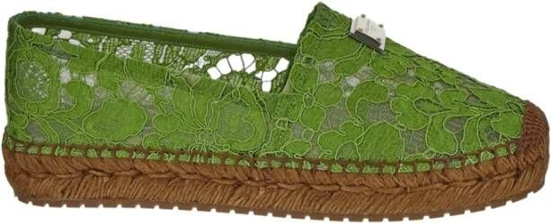 Dolce & Gabbana Taormina Lace Espadrillas , Groen, Dames