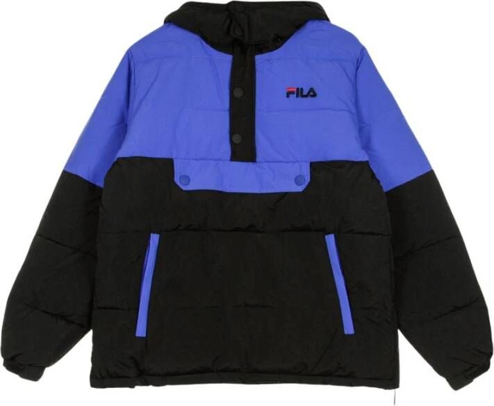Fila Anorak Batul geblokkeerde puffer jas , Blauw, Heren