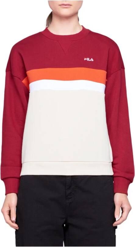 Fila Sweaten logo geborduurd 687050 Carissa , Rood, Dames