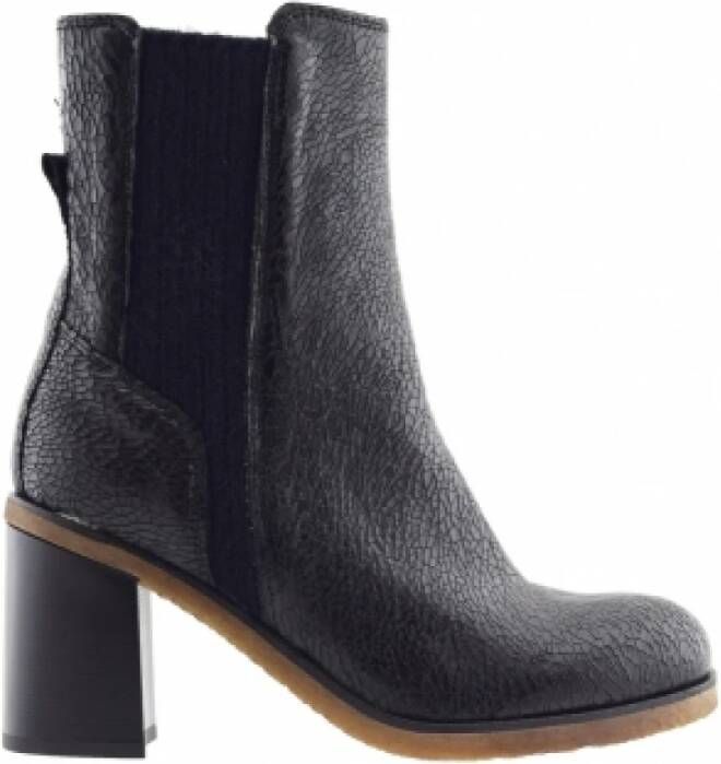 Floris van Bommel Sfw 60015 10.02 Dames Chelsea Laars Zwart , Zwart, Dames