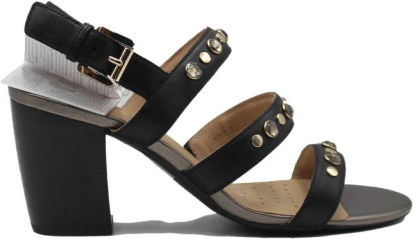 Geox Hoge hiel sandalen , Zwart, Dames