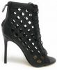 Guess Abriele TC Sandal Shoes 95 Leather Ds22Gu04 Fl5Abllea09 , Zwart, Dames online kopen