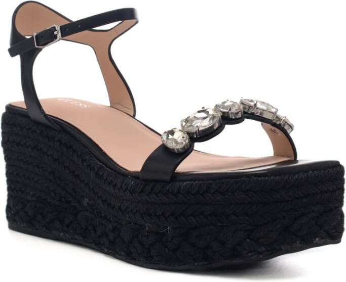 Guess Wedge Sandelen , Zwart, Dames