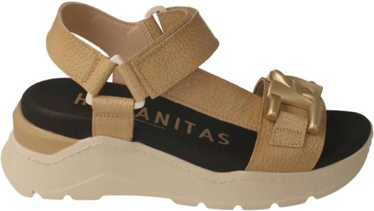 Hispanitas Platte sandalen , Bruin, Dames