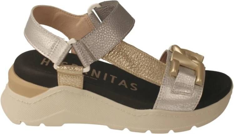 Hispanitas Platte sandalen , Grijs, Dames