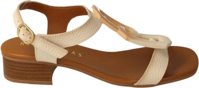 Hispanitas Platte sandalen , Wit, Dames