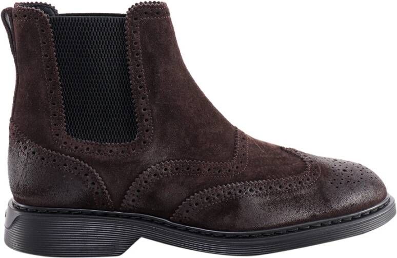 Hogan Ankle Boots Hxm5760Dt40Hg0 , Bruin, Heren