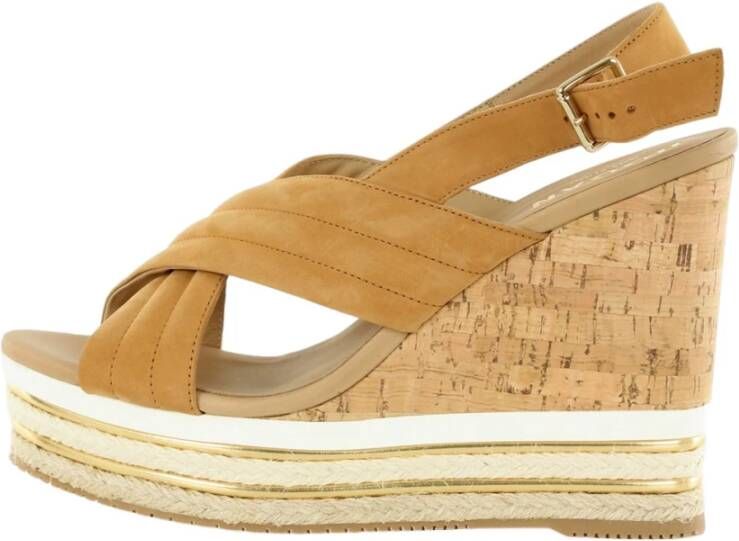 Hogan Hxw4420Bm30A8H ontmoette Wedge , Bruin, Dames