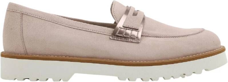 Hogan Loafers in suede leer , Roze, Dames
