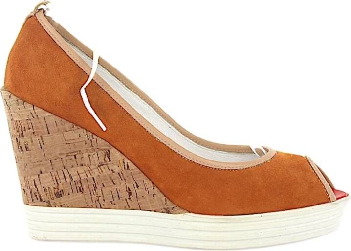 Hogan Platformsandalen , Oranje, Dames