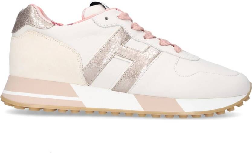 Hogan Sneakers Low H383 Kalbsleder , Beige, Dames