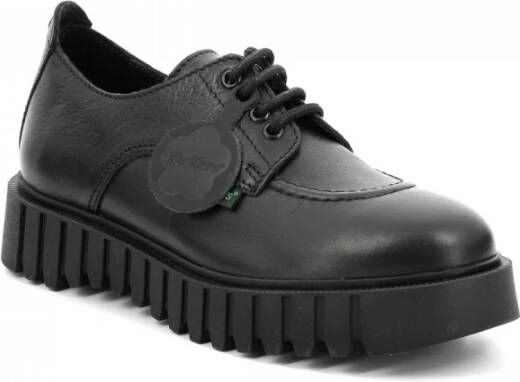 Kickers Kick Famous Lace up Boots , Zwart, Dames