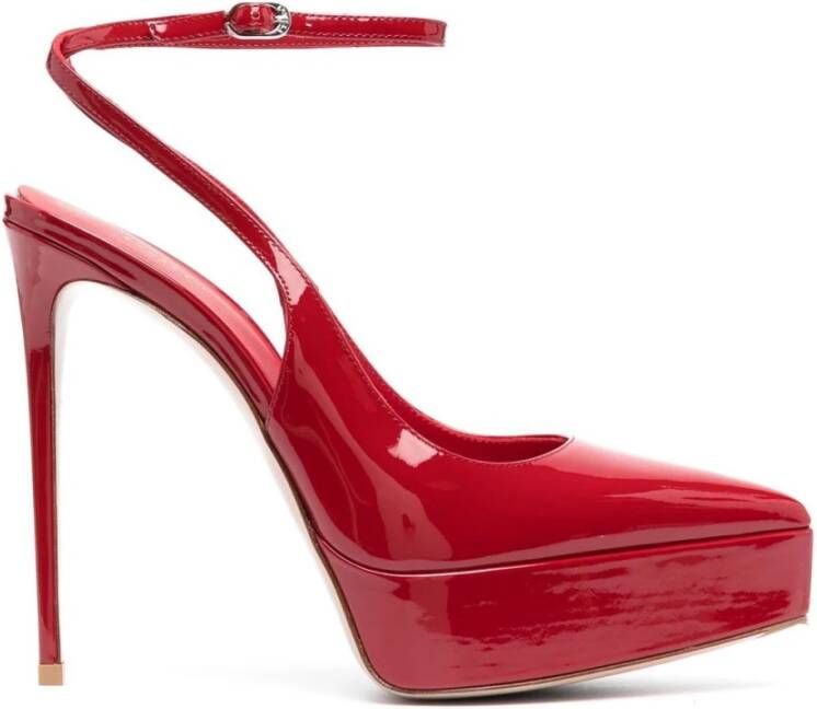 Le Silla Pompen met hiel , Rood, Dames