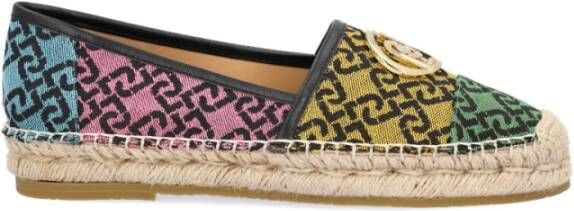 Liu Jo Multicolour Espadrilles met Jacquard logo , Roze, Dames