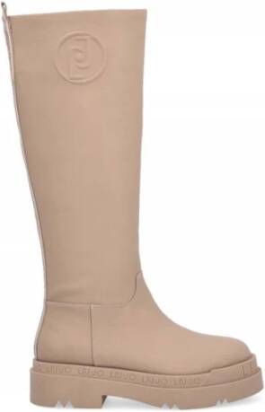 Liu Jo Platformlaarzen met logo , Beige, Dames