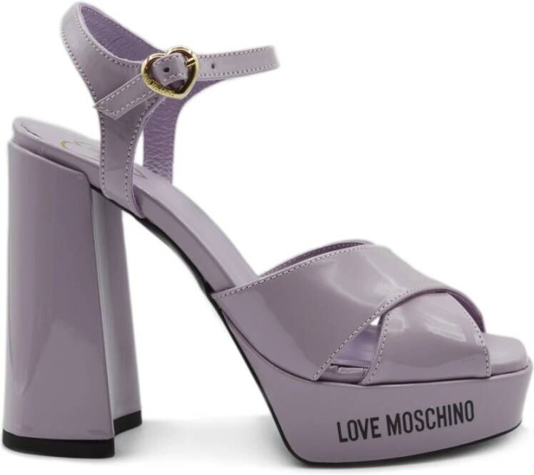 Love Moschino Hoge hiel sandalen , Paars, Dames