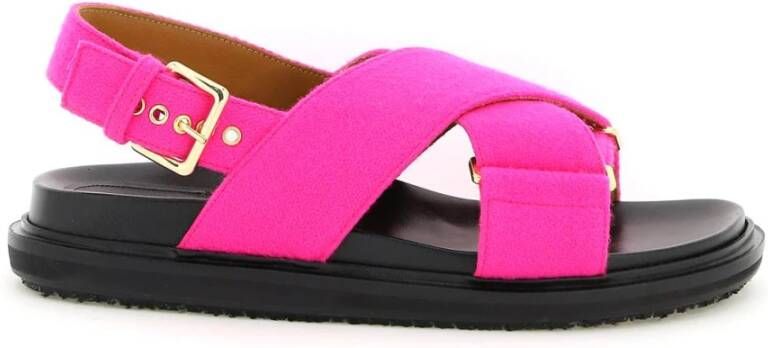 Marni voelde Fussbett Sandals , Paars, Dames