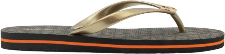 Michael Kors Stripe Eva Flip Flop , Bruin, Dames