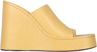 Miista Thais Wedge Sandalen , Geel, Dames