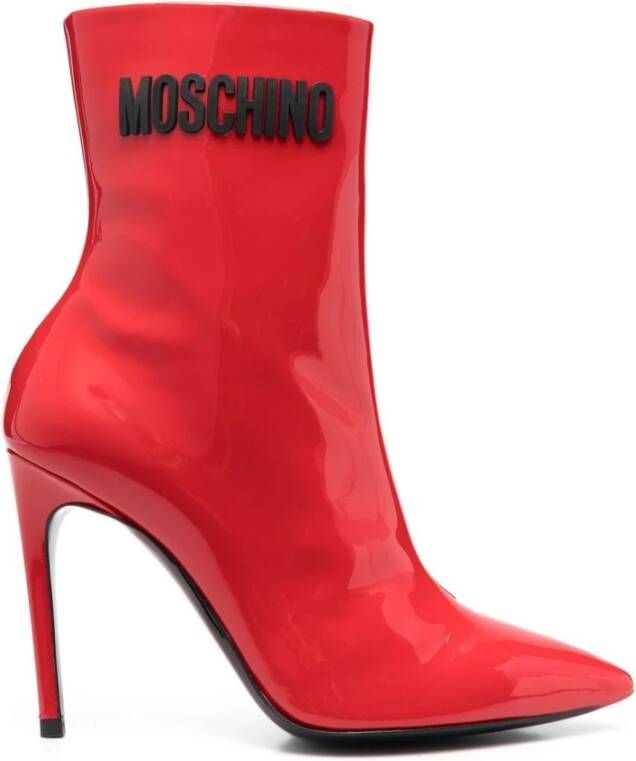 Moschino Laarzen met hakken , Rood, Dames