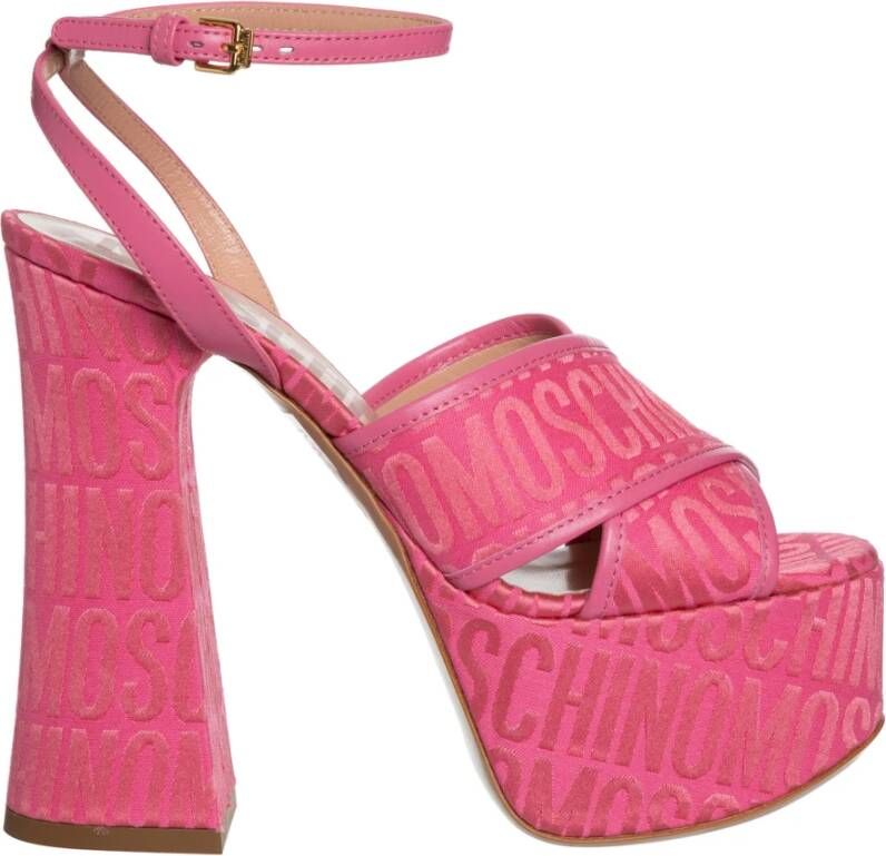 Moschino Sandalen met hoge hakken , Roze, Dames