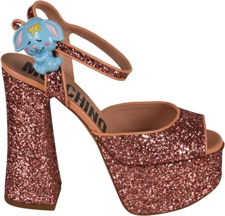 Moschino Sandalen met hoge hakken , Roze, Dames