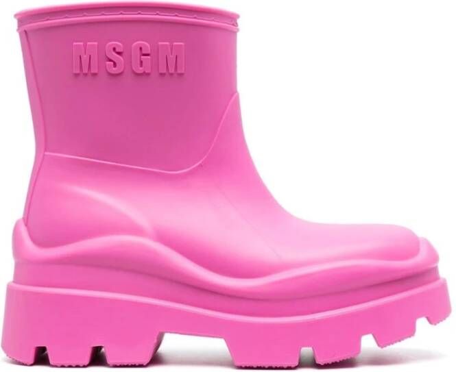 Msgm Regenlaarzen Roze Dames
