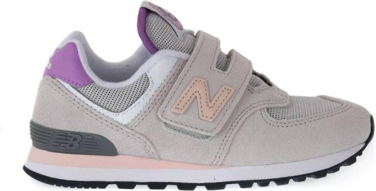 New Balance 574 sneakers lichtgrijs/roze/fuchsia