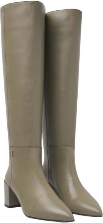 Nubikk Isa Bella lt groen leer , Beige, Dames