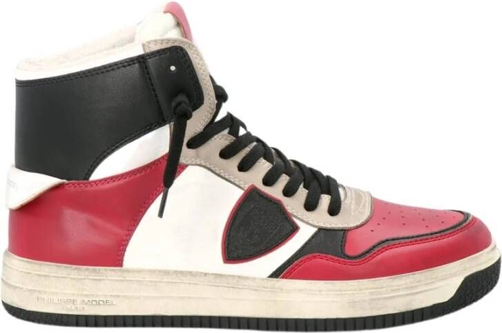 Philippe Model Sneakers Mid Lyon , Rood, Heren