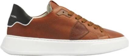 Philippe Model Temple Sneakers , Bruin, Heren