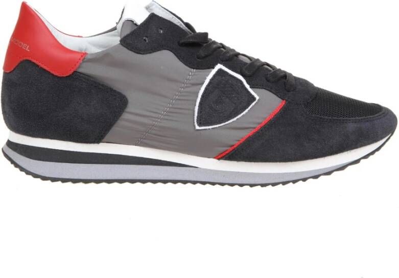 Philippe Model Trpx sneakers in suede en nylon , Zwart, Heren