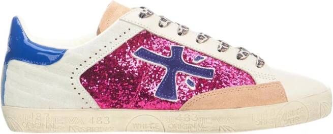 Premiata Damesschoenen sneakers stevend , Roze, Dames