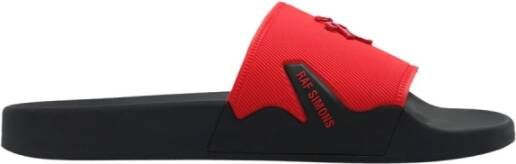 Raf Simons Astra rubberen glijbanen , Rood, Heren